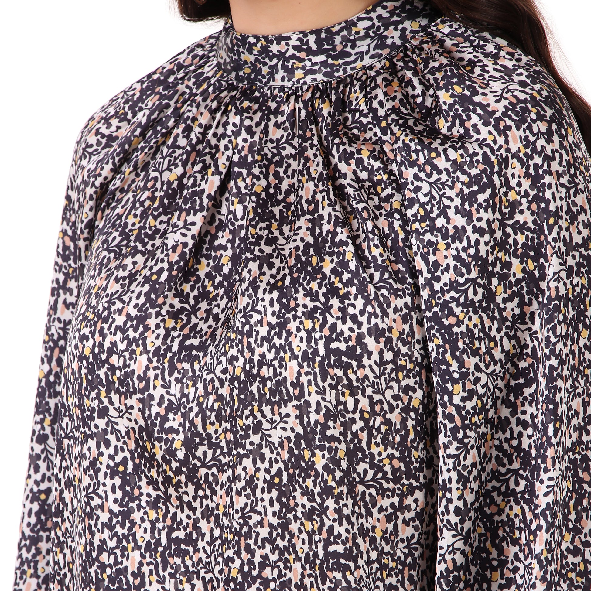 printed satin top swatch