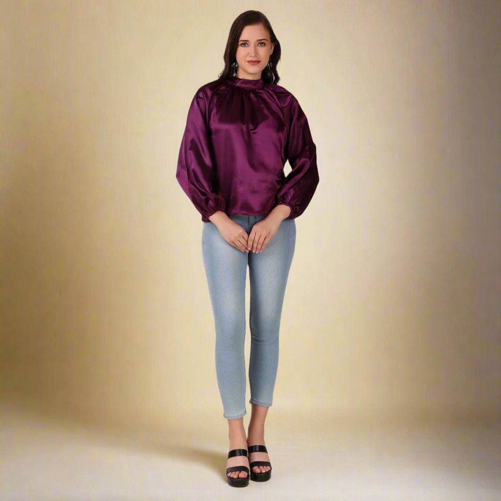 satin top for women
