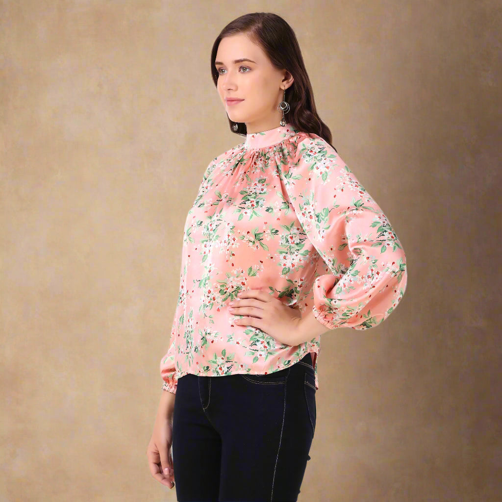 satin top outfit side