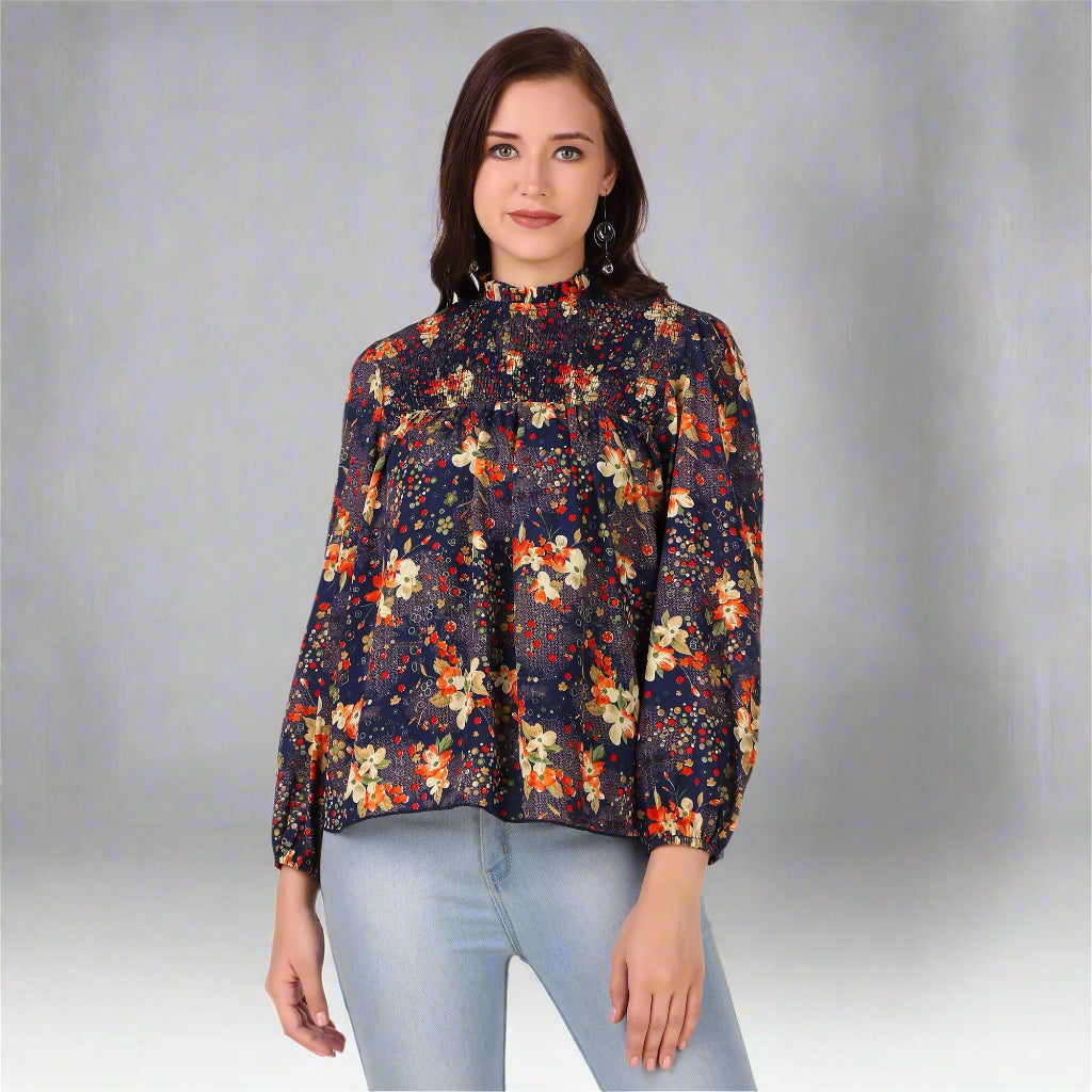 stylish tops georgette
