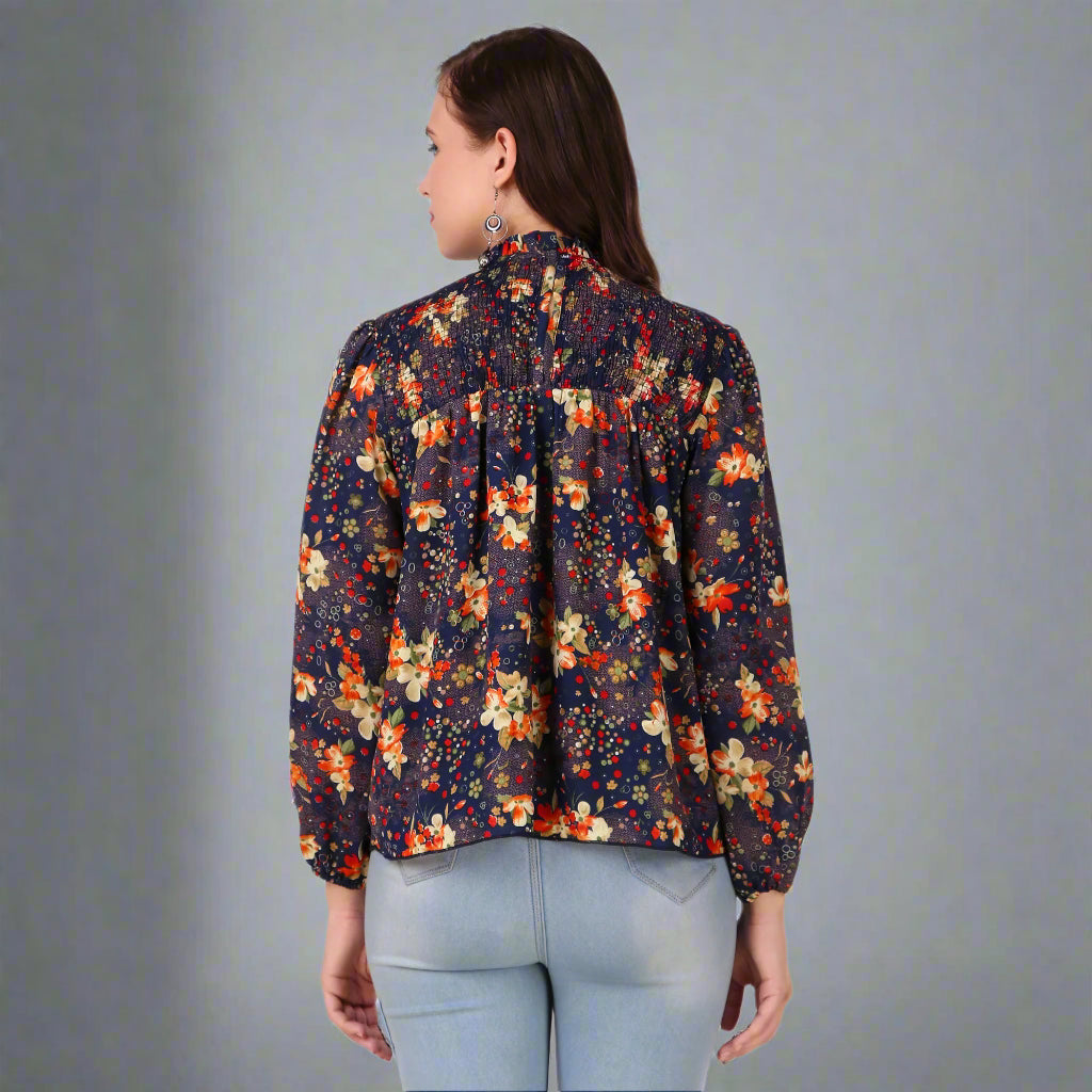 stylish tops georgette back